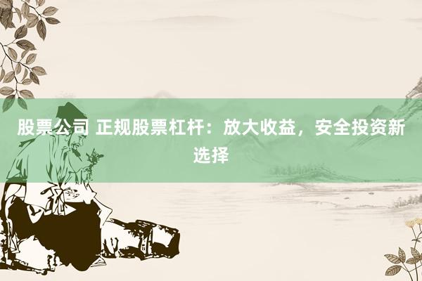 股票公司 正规股票杠杆：放大收益，安全投资新选择