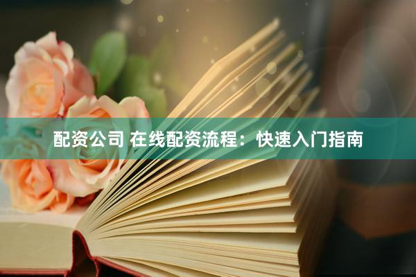 配资公司 在线配资流程：快速入门指南