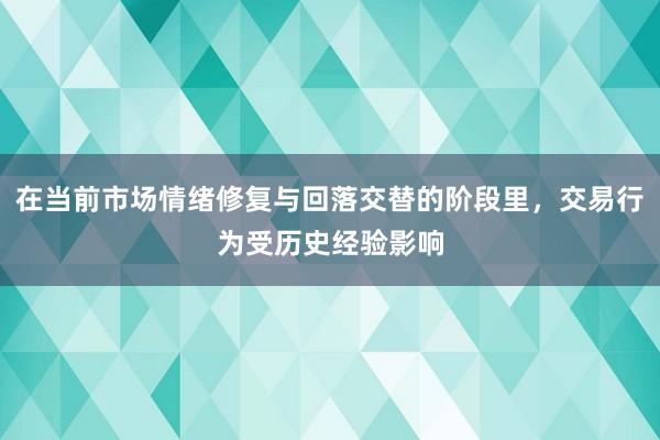 在当前市场情绪修复与回落交替的阶段里，交易行为受历史经验影响