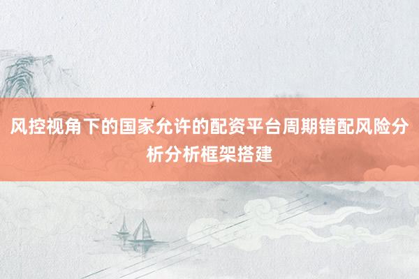 风控视角下的国家允许的配资平台周期错配风险分析分析框架搭建