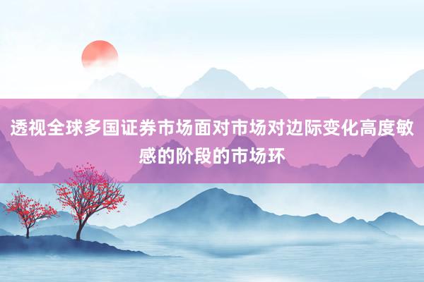 透视全球多国证券市场面对市场对边际变化高度敏感的阶段的市场环