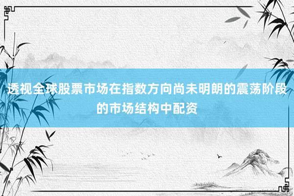 透视全球股票市场在指数方向尚未明朗的震荡阶段的市场结构中配资